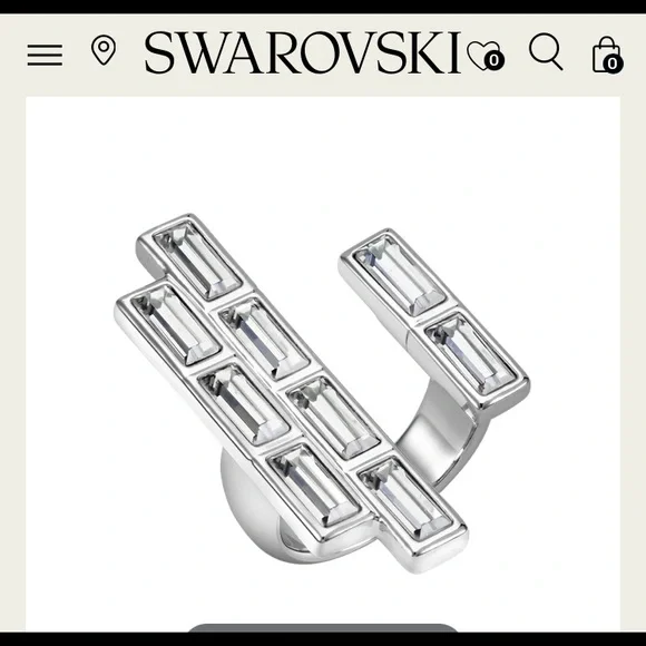 Atelier Swarovski fluid Azzurro open ring - Picture 4 of 12